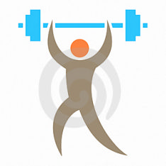 the photo shows a cartoon image of a man holding up a heavy dumbell to symbolise strength and positivity in their job search.